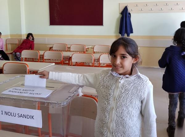 Okul Öğrenci Meclisi Başkanlığı seçimi yapıldı.